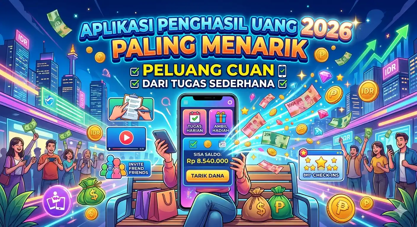 Aplikasi Penghasil Uang 2026 Paling Menarik, Peluang Cuan dari Tugas Sederhana